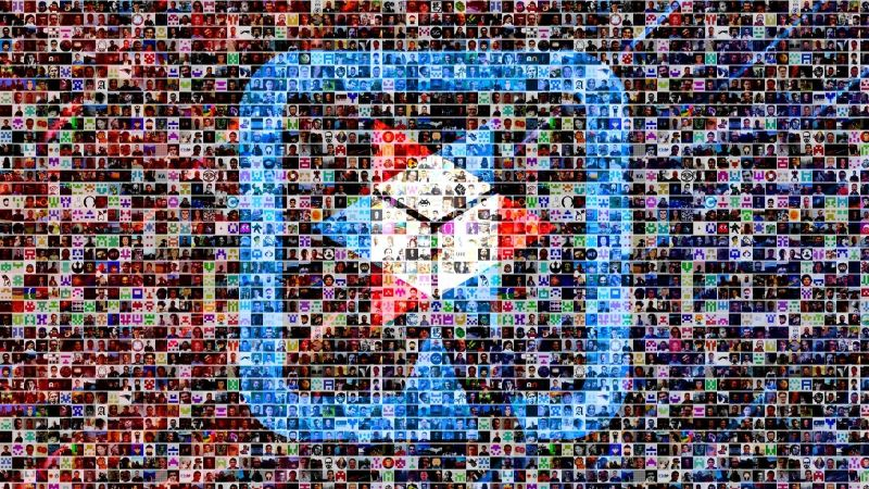 A mosaic made up of the GitHub photos of the 1,000 Quarkus contributors.