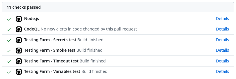 GitHub status window.