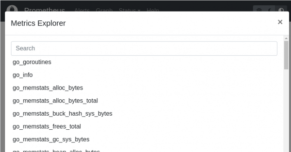 The Metrics Explorer displays on the reader that it is no longer empty.