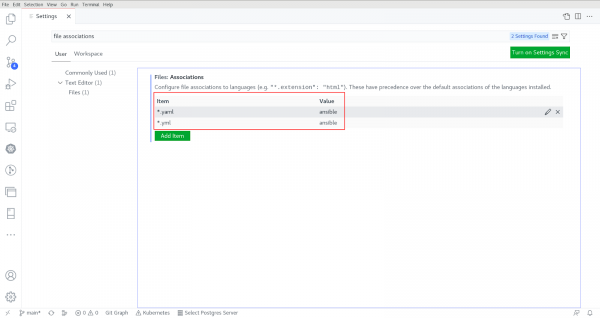 add yaml as ansible