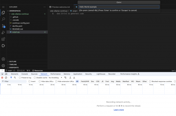 Figure 13: Browser 'Network' Tab