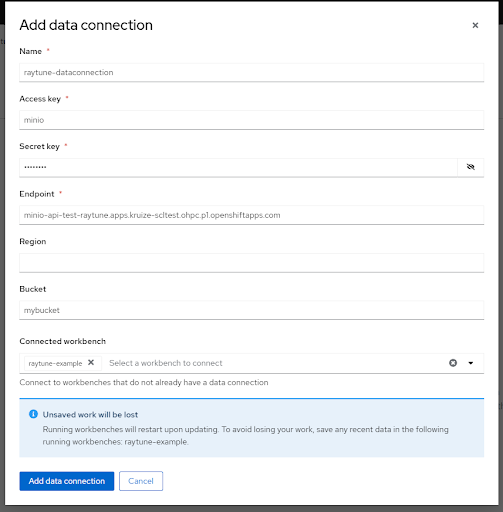 Image showing example input for "Add data connection" section