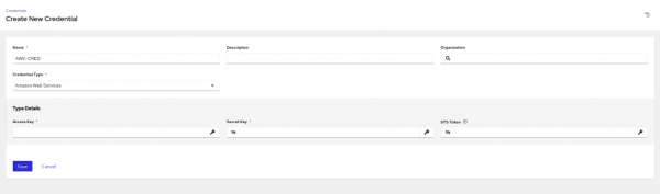 Figure 2: AWS Credentials