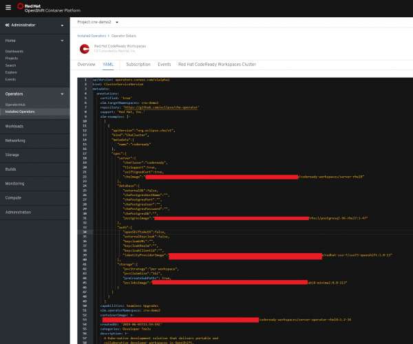 Modify CRW's Custom Resource Definition File