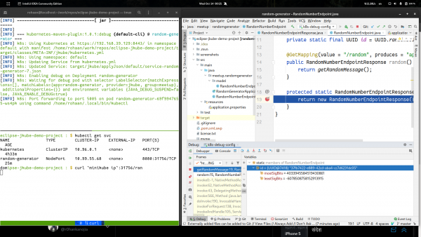 Figure 2: Configuring your IDE to debug an application running inside Kubernetes.