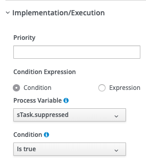 jBPM configuration for suppressing a task