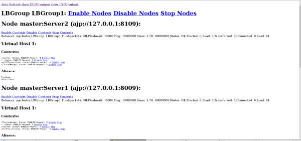 The LBGroup1 subcluster has server1 and server2