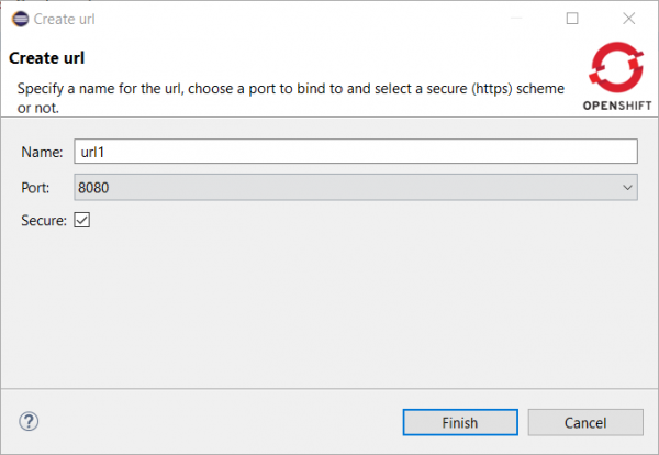 A screenshot of the &quot;Create a URL&quot; dialog.