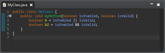 A screenshot of MyClass.java after cleanup.