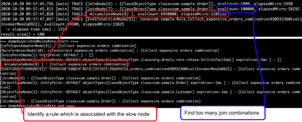 Console output with errors highlighted.