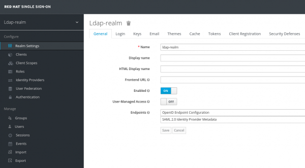 RH-SSO admin console with ldap realm