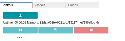 The ISystemTap control widget with memory information.