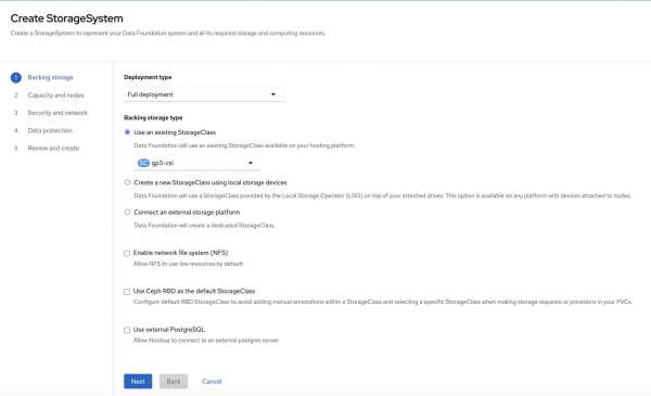 ODF StorageSystem custom resource creation - 1