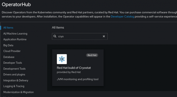 OperatorHub installation.