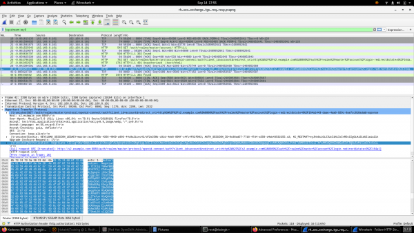 Screenshot of Kerbereos authentication flow