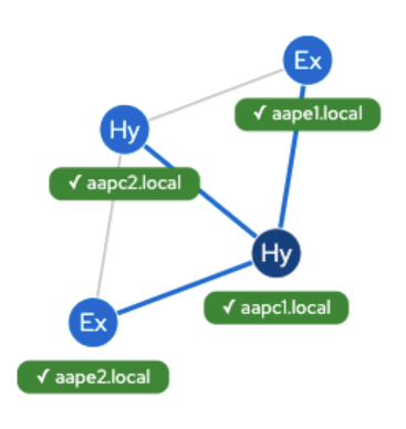 Screenshot of the topology viewer, which shows the relationships between your resources.