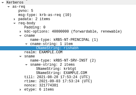 tcpdump screenshot