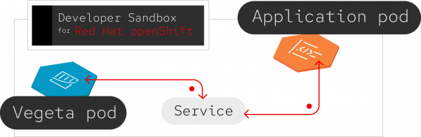 What happens when you trigger a microservices performance test from within an OpenShift cluster.