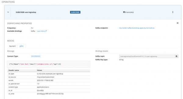 A Microcks import of AsyncAPI with CloudEvents.