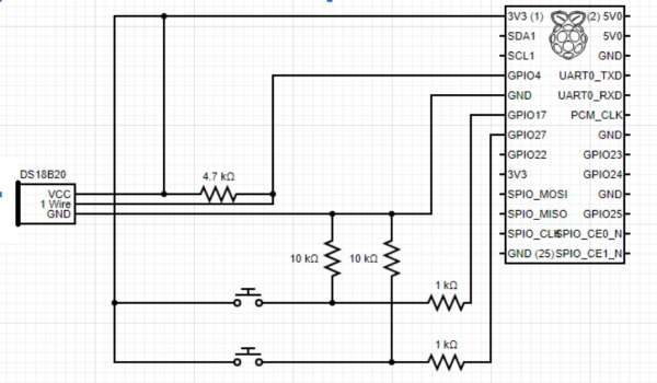 Picture of schematic for Edge device hardware