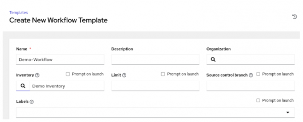 Figure 3: Create a workflow template