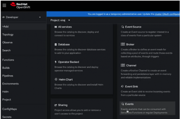 OpenShift Serverless 1.35 Events Catalog