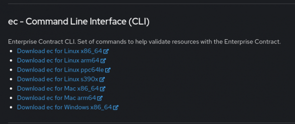 ec CLI command