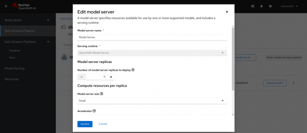 Scaling down to zero the Model Server to save resources