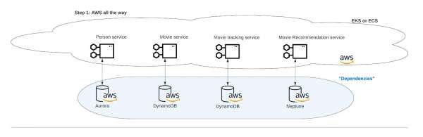 An illustration of the design of the cloud architecture for the application platform.