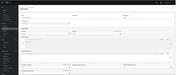 The Credential details page