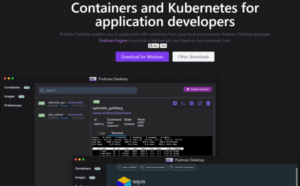 podman desktop web site