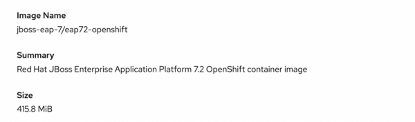 Image size of traditional Java application