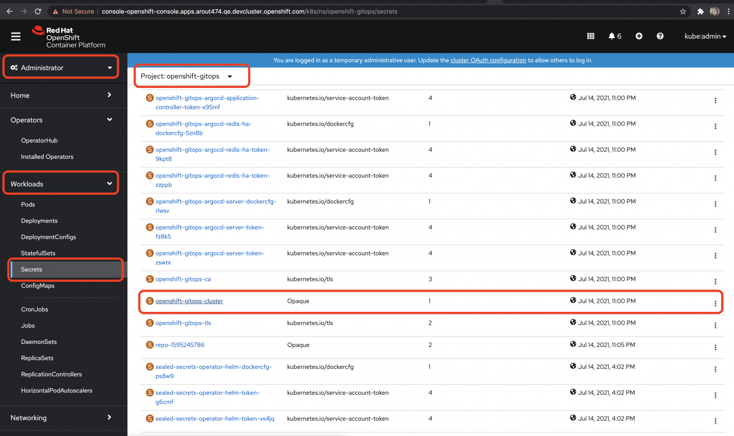 A screenshot showing how to access the password to log into the Argo CD UI as described in the article.