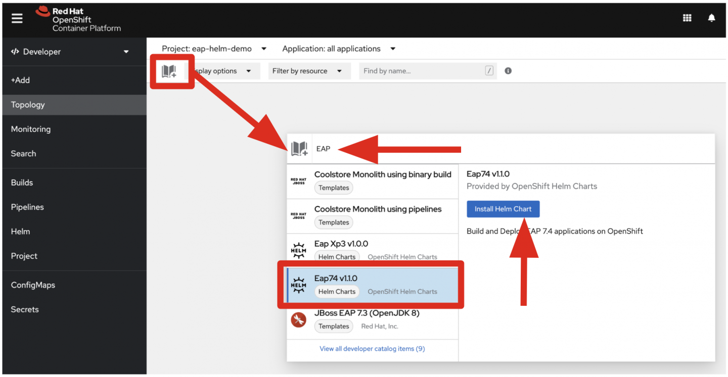 Adding the JBoss EAP 7.4 Helm chart