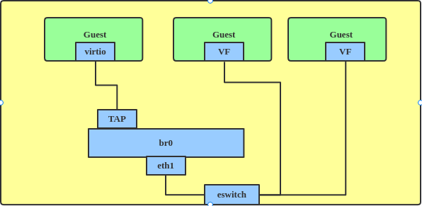 VFs in virtual machines.