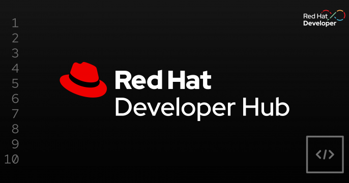 image displaying the redhat logo and the developer hub text