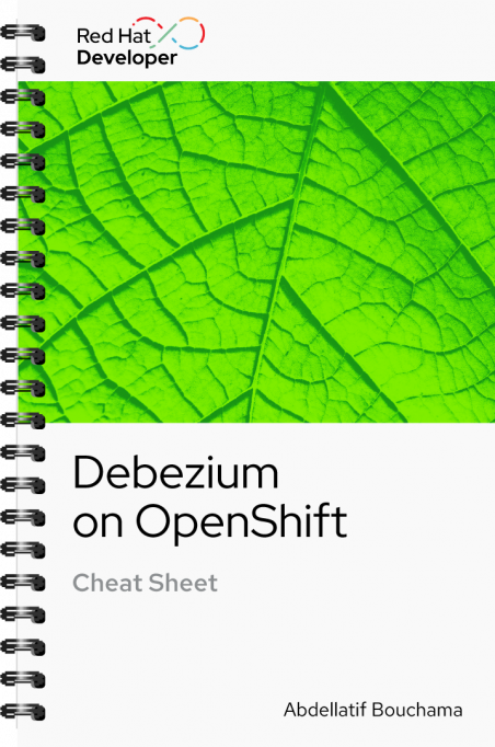 COver graphics_Debezium on OpenShift.