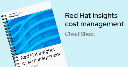 Red Hat Insights cost management cheat sheet feature and share image